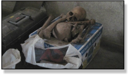 Skelettfynd gjorda i den nedbrunna kyrkan